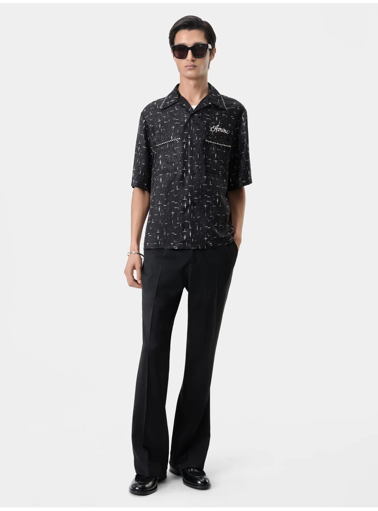 Amiri FLECK AMIRI BOWLING SHIRT - Black