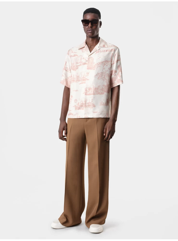 Amiri LA LANDMARK BOWLING SHIRT - Alabaster