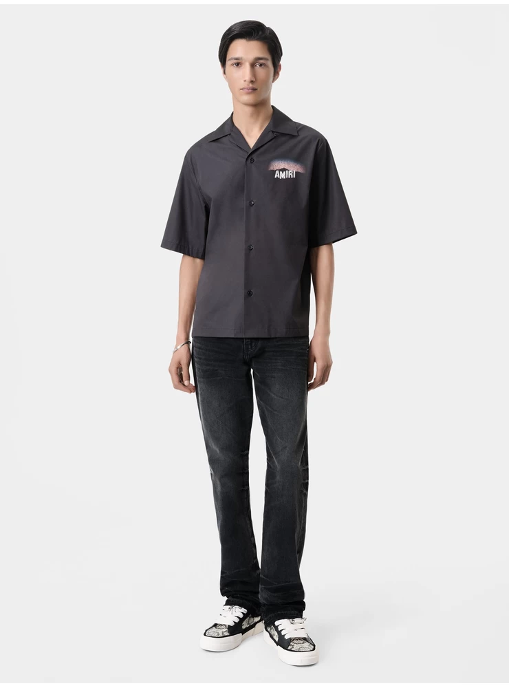 Amiri HOLLYWOOD LIGHTS CAMP SHIRT - Black