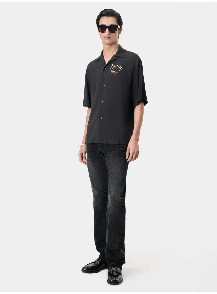 Amiri AMIRI HOLLYWOOD CAMP SHIRT - Black
