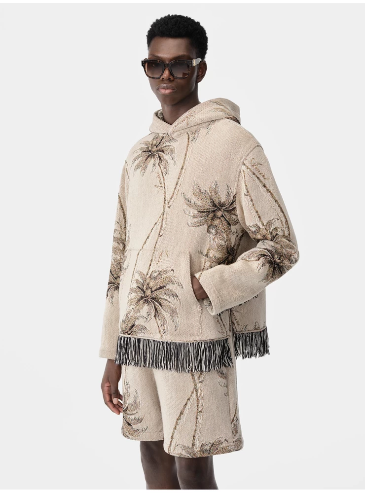 Amiri Twisted Palms Gobeläng Hoodie - Alabaster