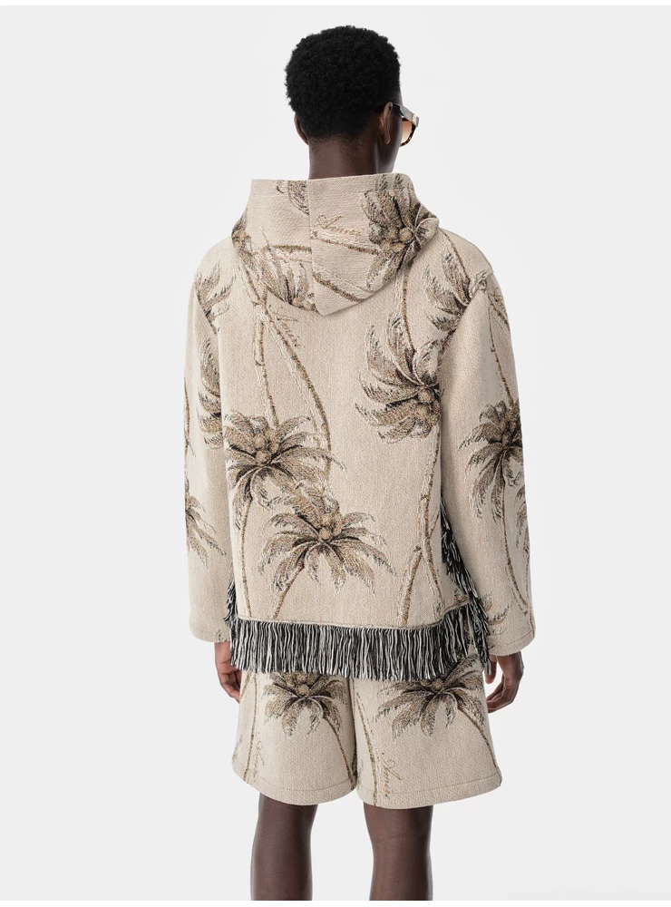 Amiri Twisted Palms Gobeläng Hoodie - Alabaster