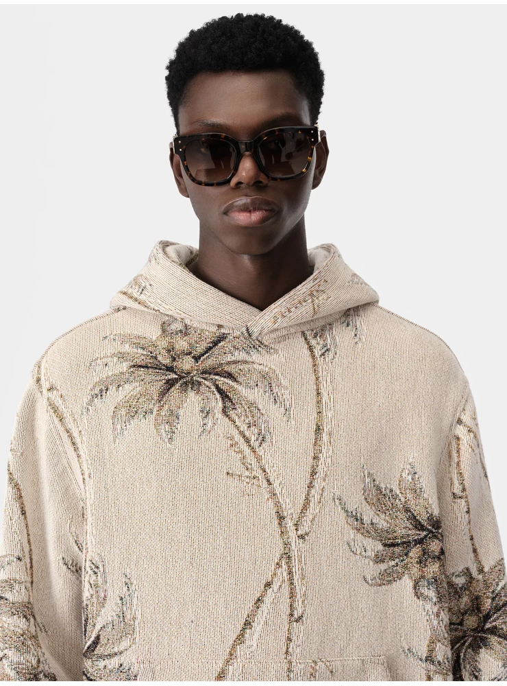 Amiri Twisted Palms Gobeläng Hoodie - Alabaster