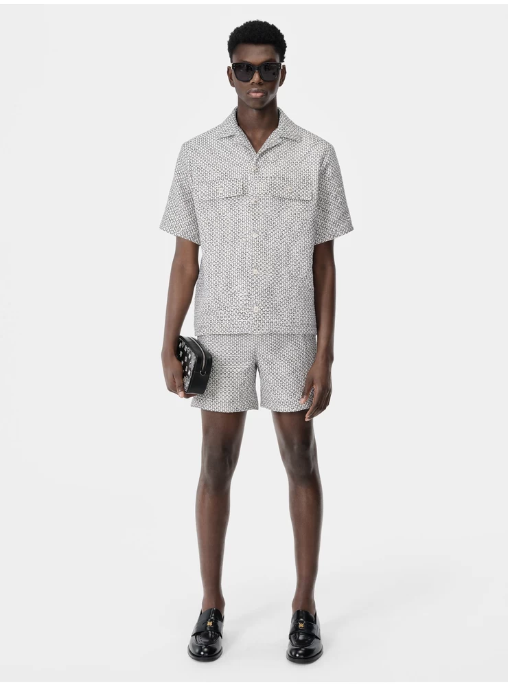 Amiri TWEED CAMP SHIRT - Cerulean