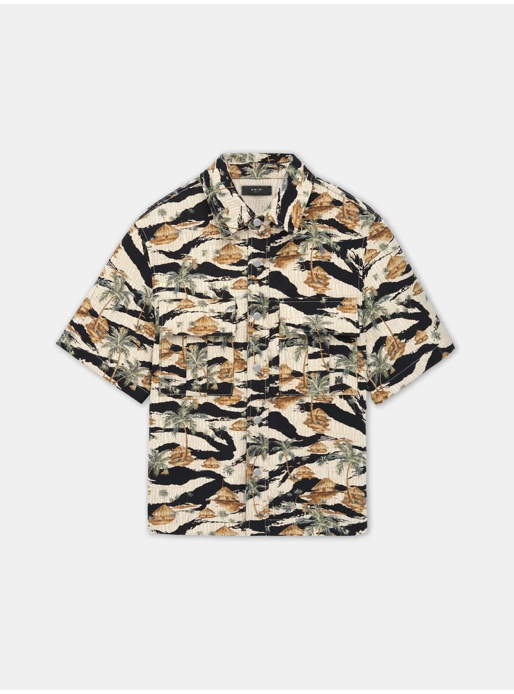 Amiri AMIRI REPEAT PALM CAMP SHIRT - Mojave Desert