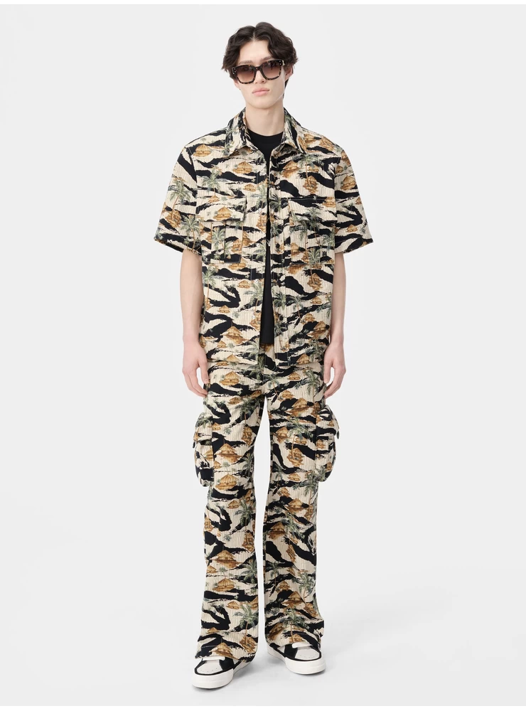 Amiri AMIRI REPEAT PALM CAMP SHIRT - Mojave Desert
