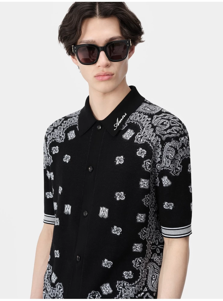 Amiri BANDANA POLO - Black