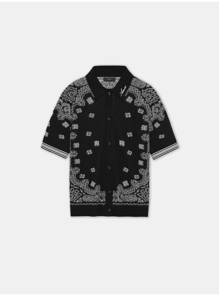 Amiri BANDANA POLO - Black