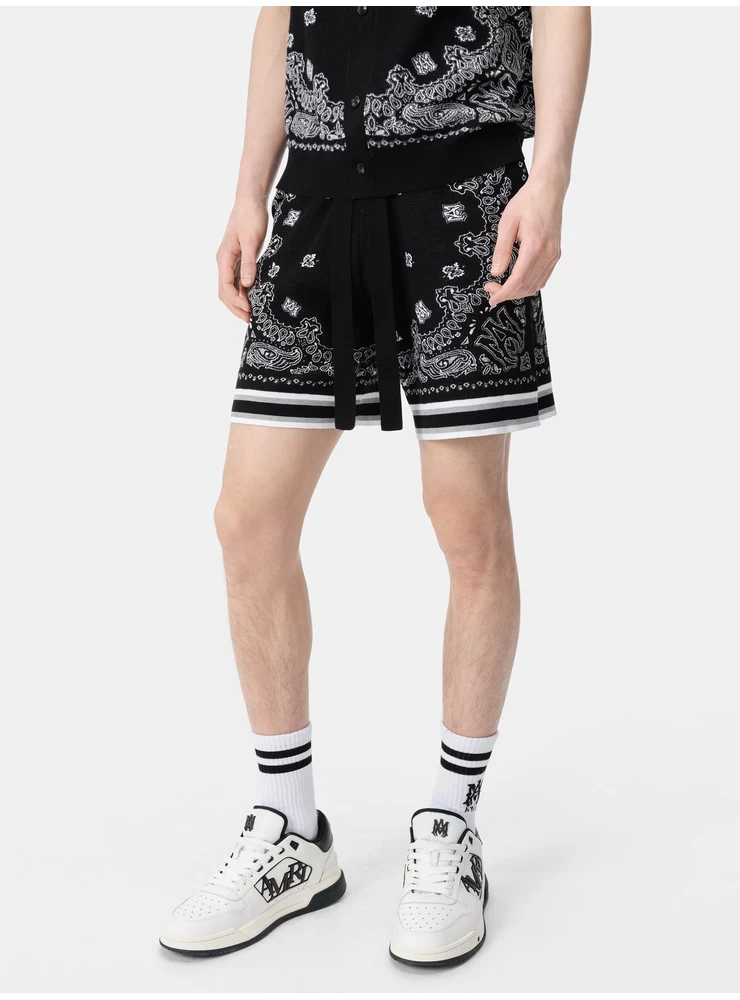 Amiri BANDANA SHORT - Black