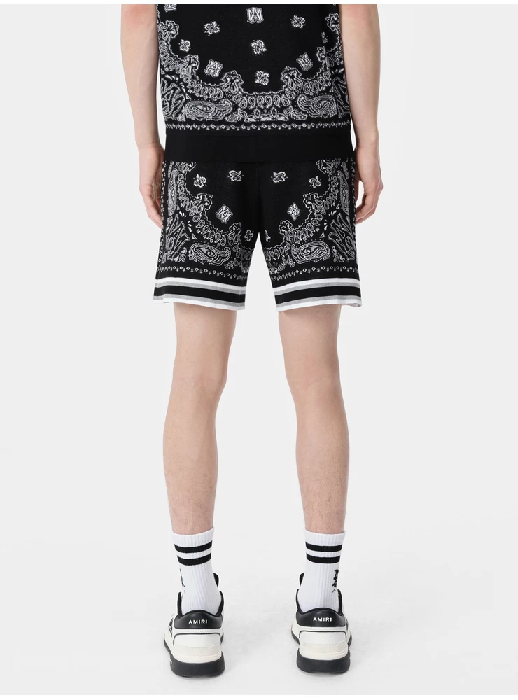 Amiri BANDANA SHORT - Black