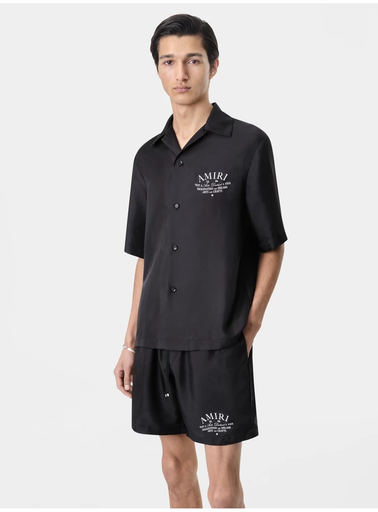 Amiri ARTS DISTRICT BOWLING SHIRT - Black