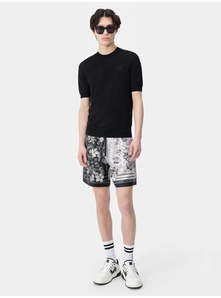 Amiri BANDANA FLORAL SHORT - Black