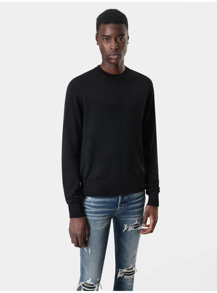 Amiri LONG SLEEVE CREW-BLACK