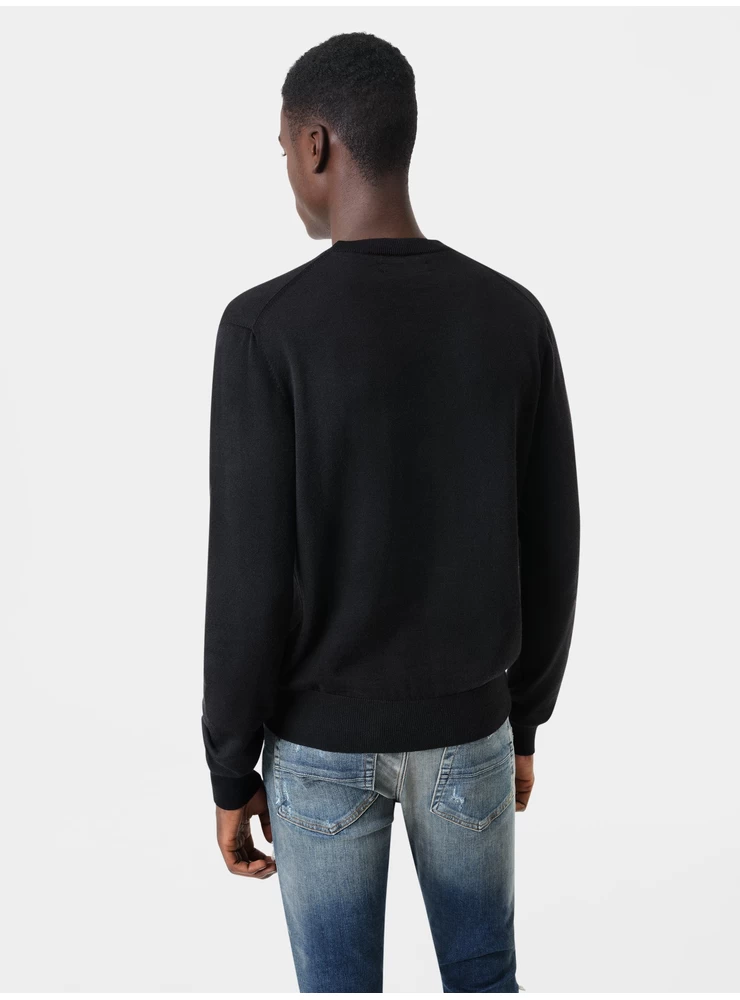 Amiri LONG SLEEVE CREW-BLACK