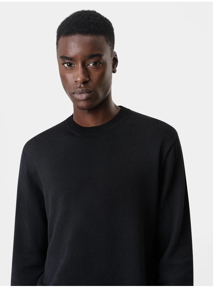 Amiri LONG SLEEVE CREW-BLACK