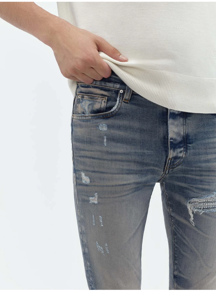Amiri CRYSTAL MX1 JEAN - Vintage Indigo