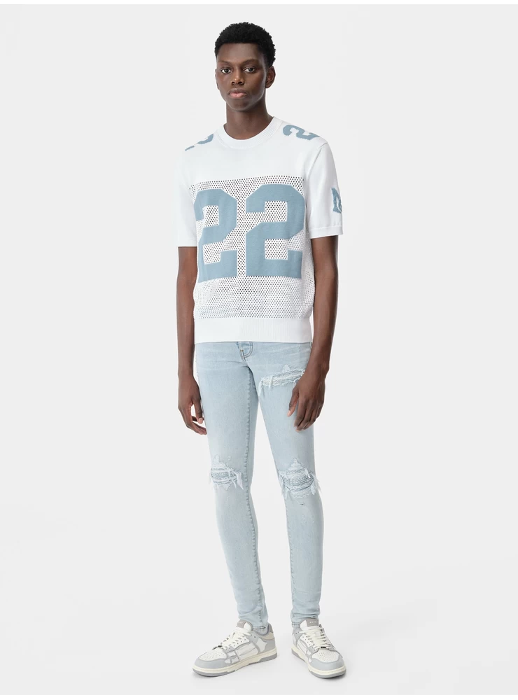Amiri MX1 Bandana-Jacquard-Jeans – Sky Indigo
