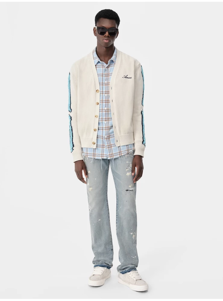 Amiri BONES CARDIGAN - Birch