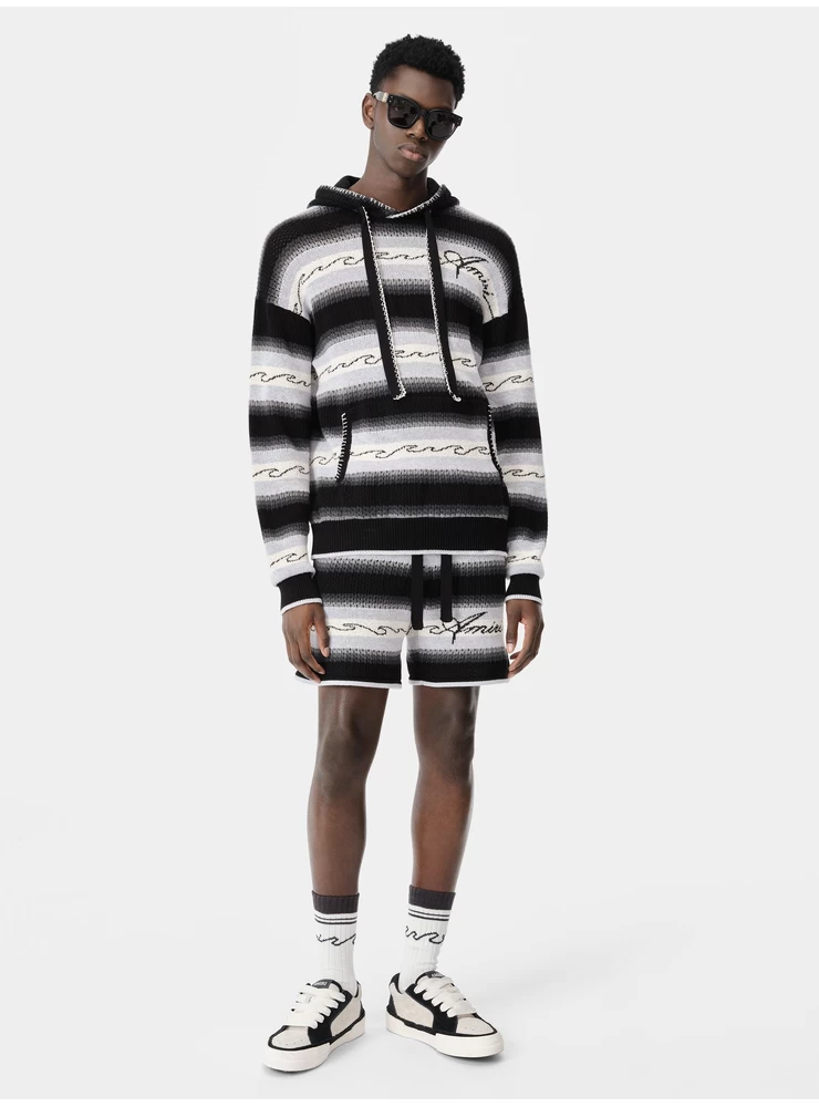 Amiri AMRI WAVE BAJA STRIPE HOODIE - Black