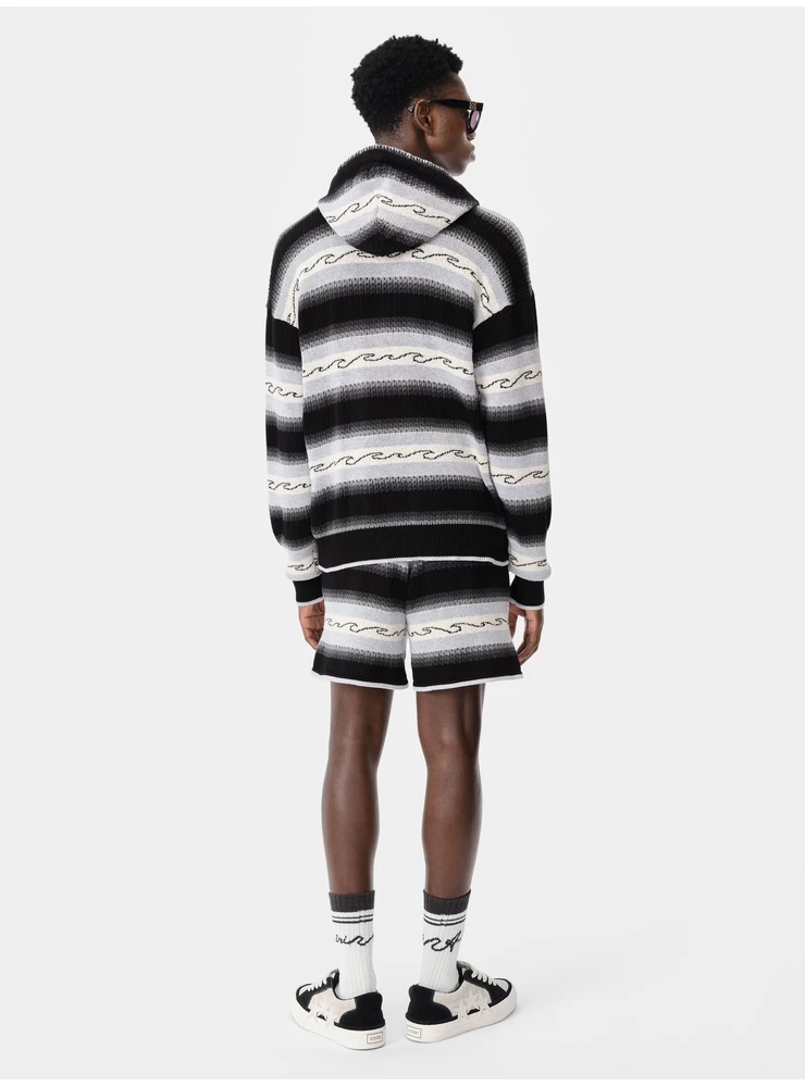 Amiri AMIRI WAVE BAJA STRIPE SHORT - Black