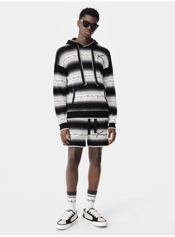 Amiri AMIRI WAVE BAJA STRIPE SHORT - Black