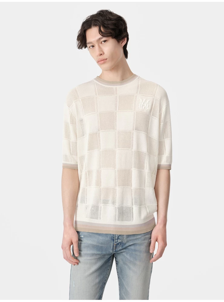 Amiri MA CHECKERED TEE - Birch
