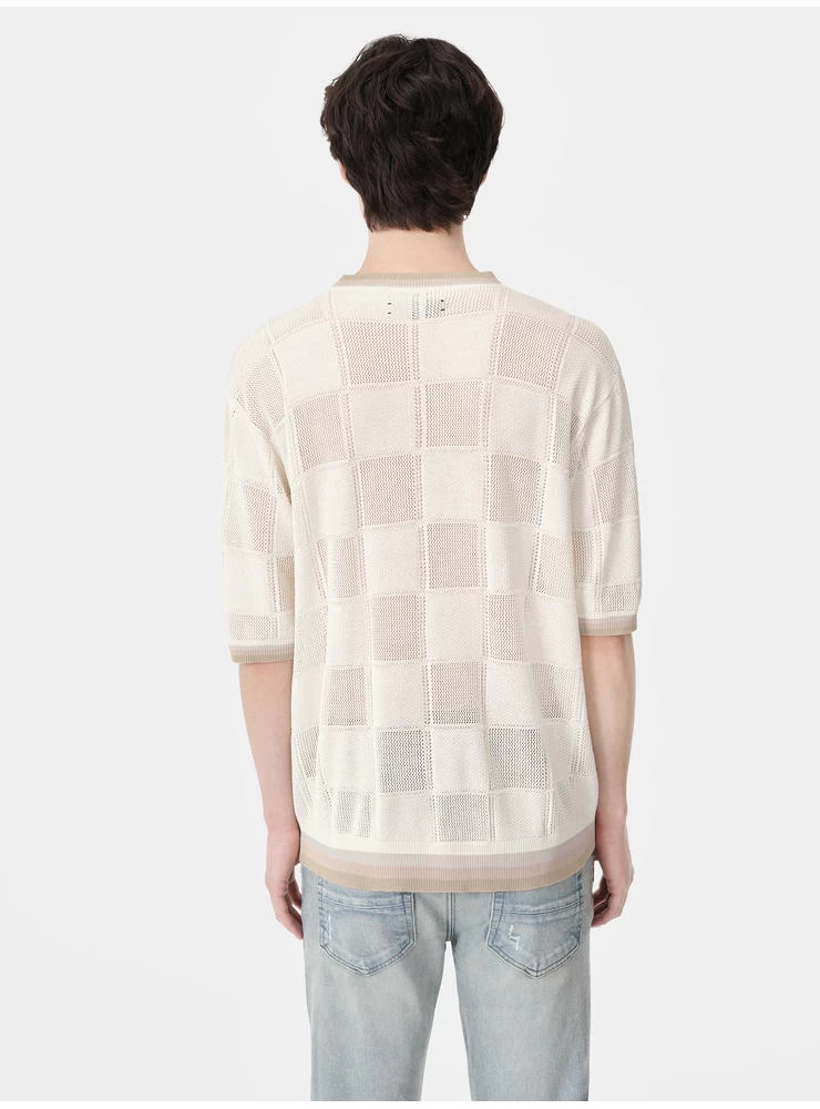 Amiri MA CHECKERED TEE - Birch