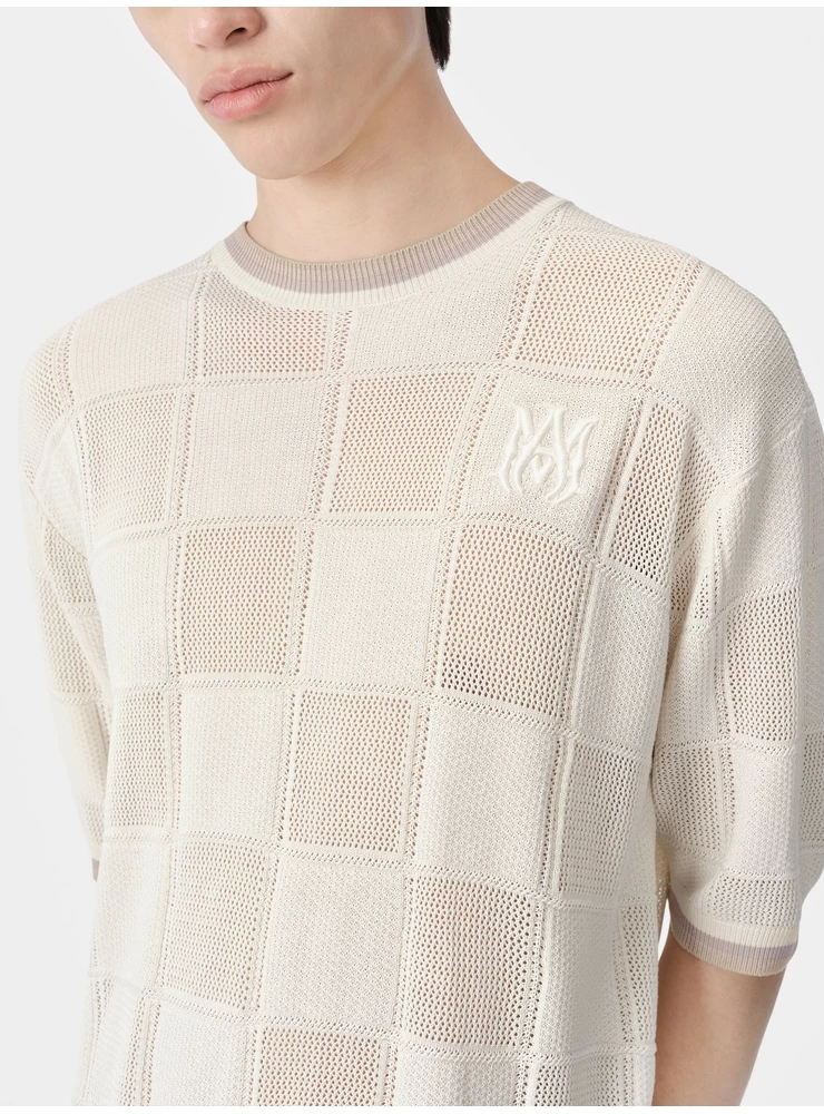 Amiri MA CHECKERED TEE - Birch