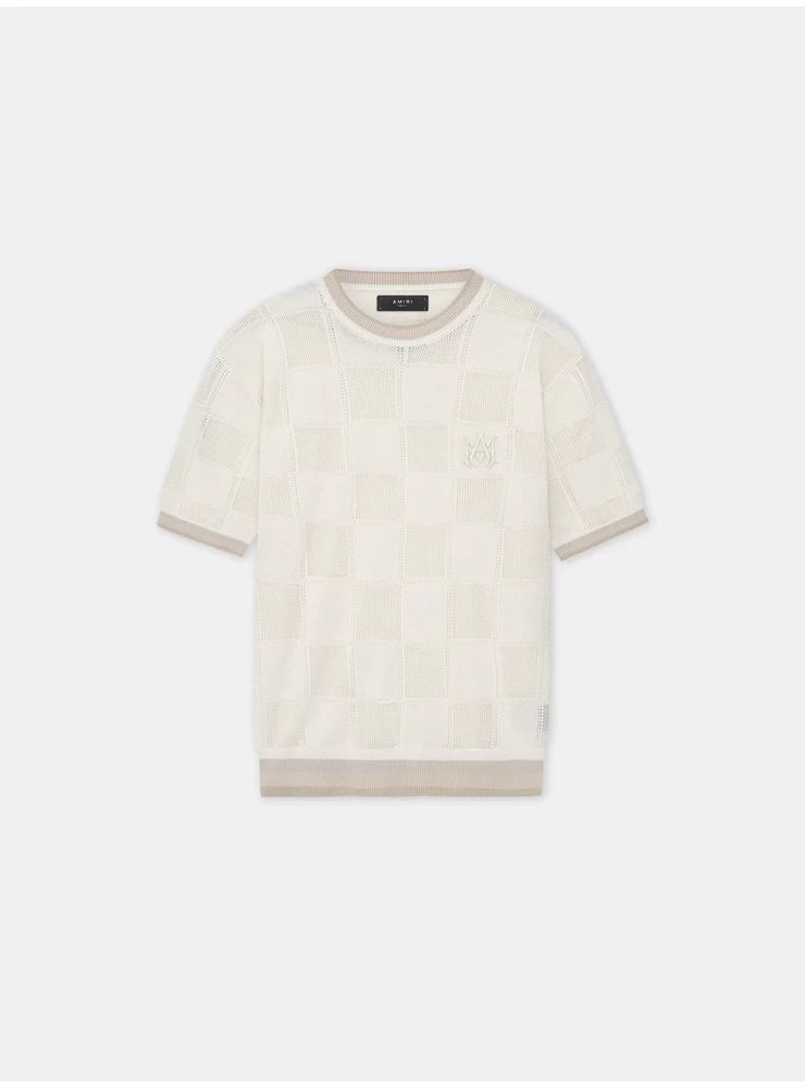 Amiri MA CHECKERED TEE - Birch