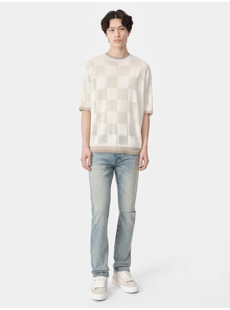 Amiri MA CHECKERED TEE - Birch