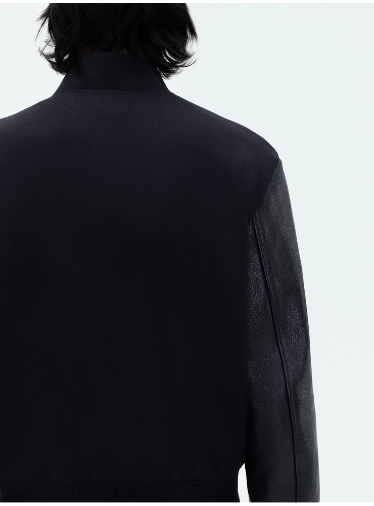 Amiri AMIRI STAGGERED VARSITY JACKET - Black