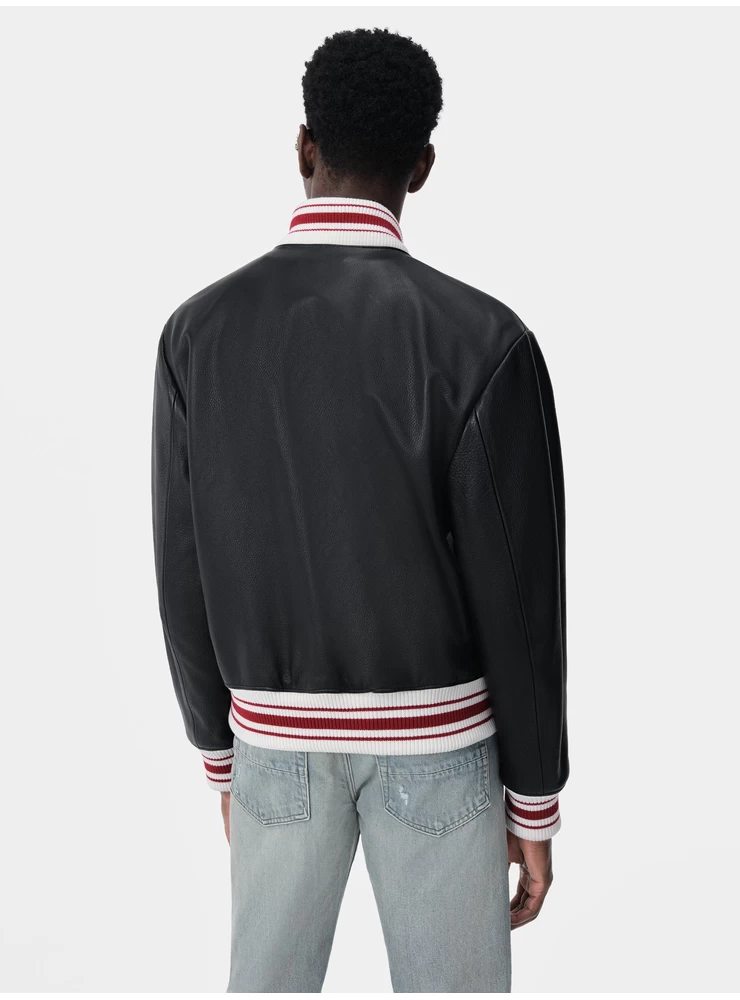 Amiri Amiri Kožni Bomber - Crni