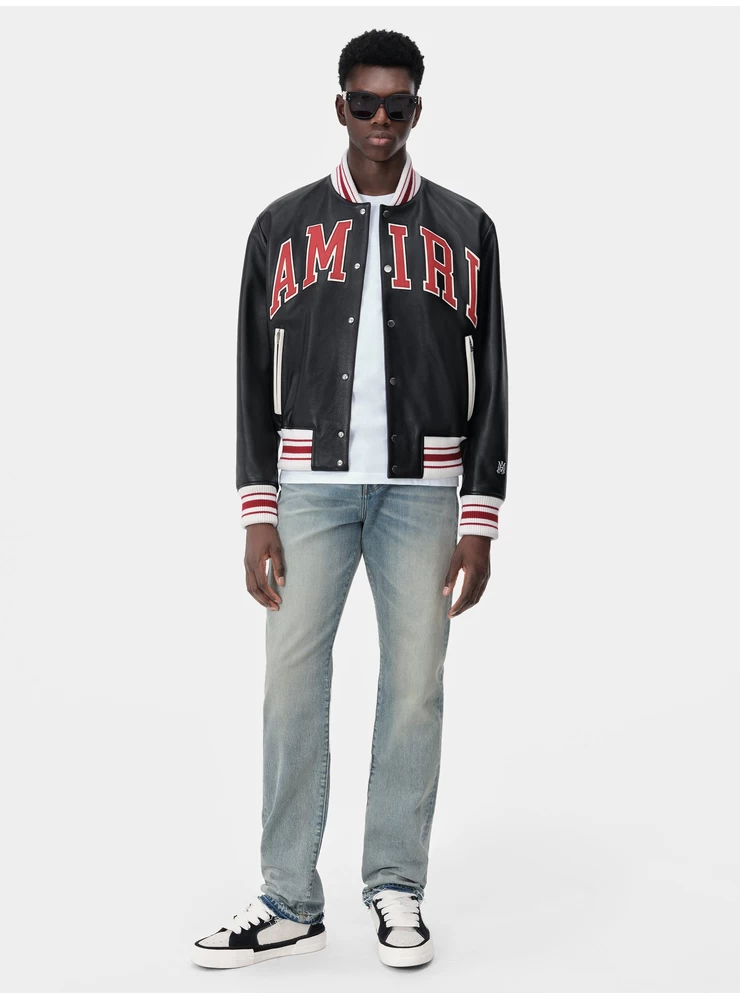 Amiri Bomber De Cuero Amiri - Negro