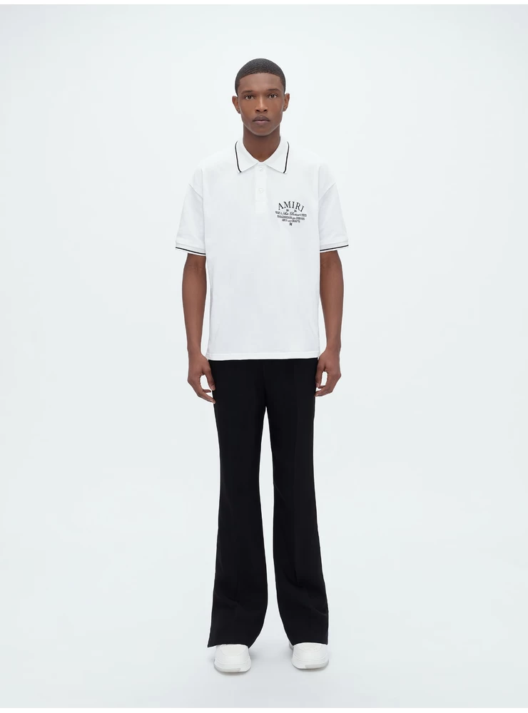 Amiri AMIRI ARTS DISTRICT PIQUE POLO - WHITE