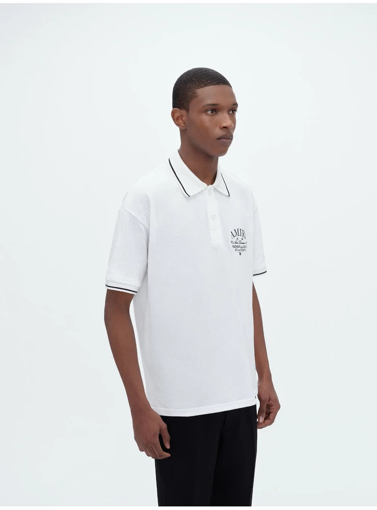 Amiri AMIRI ARTS DISTRICT PIQUE POLO - WHITE