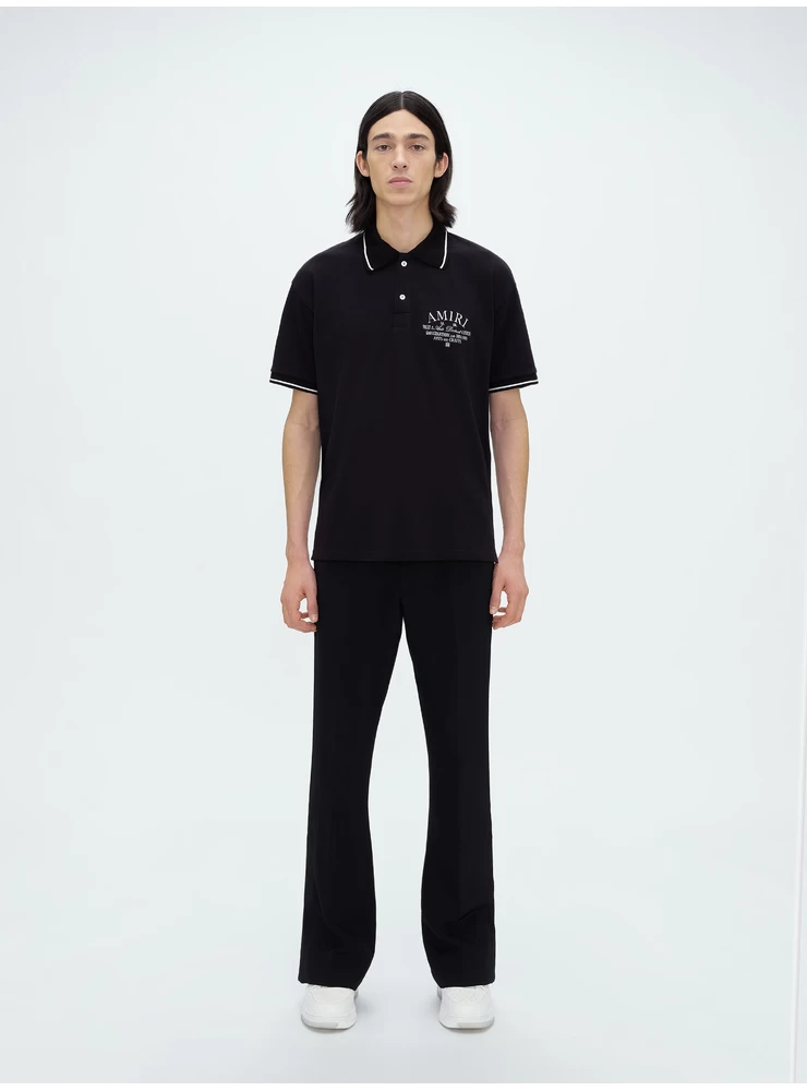 Amiri AMIRI ARTS DISTRICT PIQUE POLO - BLACK
