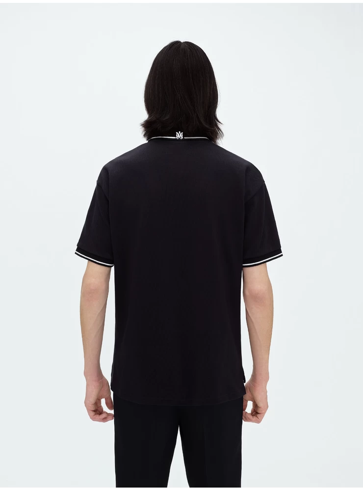 Amiri AMIRI ARTS DISTRICT PIQUE POLO - BLACK