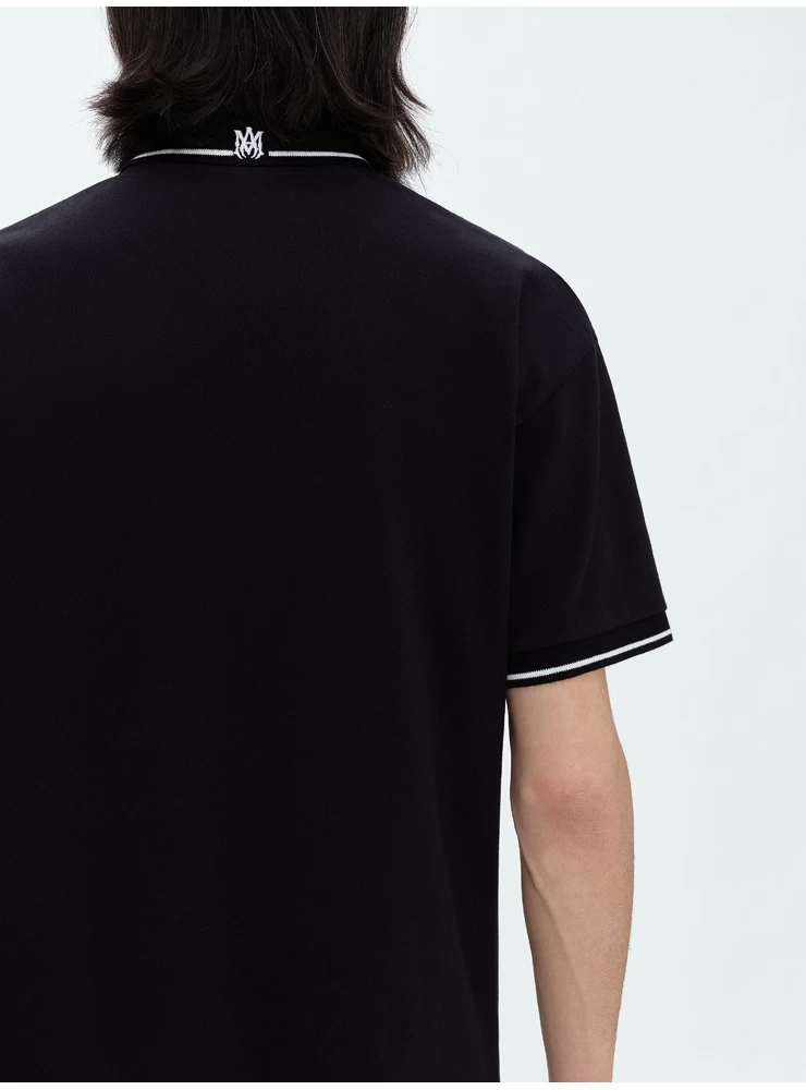 Amiri AMIRI ARTS DISTRICT PIQUE POLO - BLACK