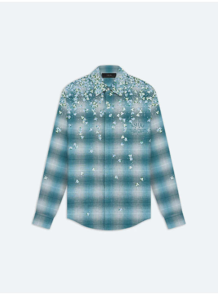 Amiri FLORAL FLANNEL - Blue