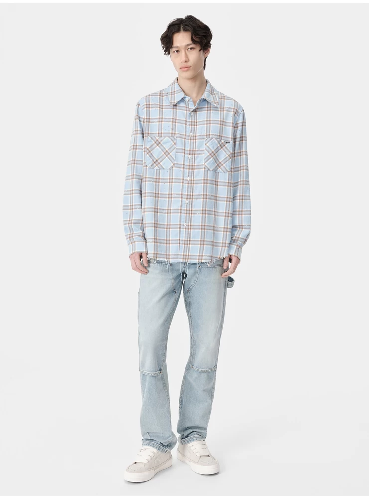 Amiri AMIRI SHOTGUN FLANNEL - Sea Blue
