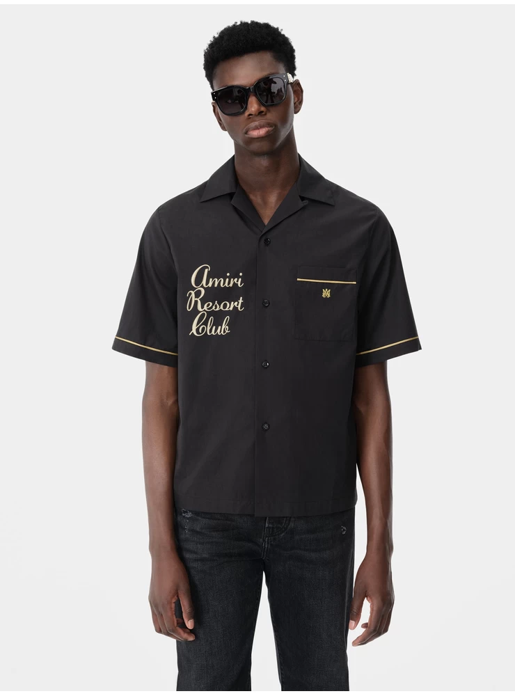 Amiri RESORT CLUB EMBROIDERED SHIRT - Black