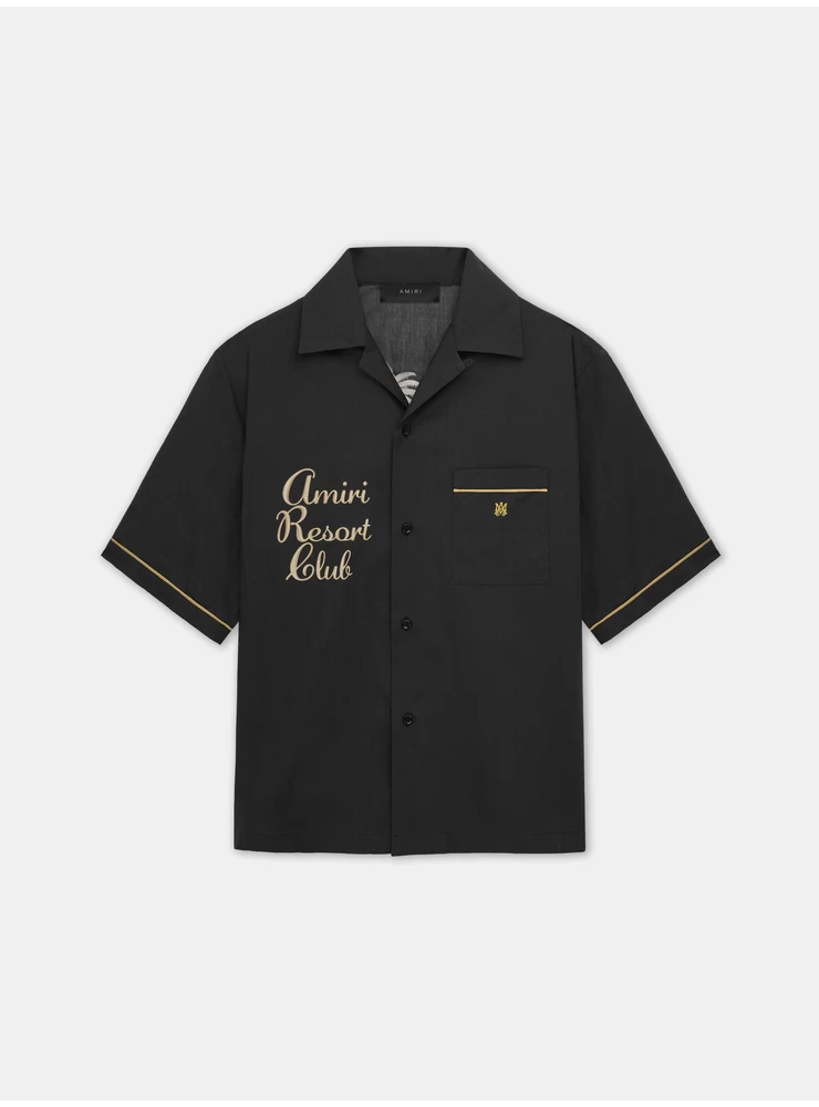 Amiri RESORT CLUB EMBROIDERED SHIRT - Black