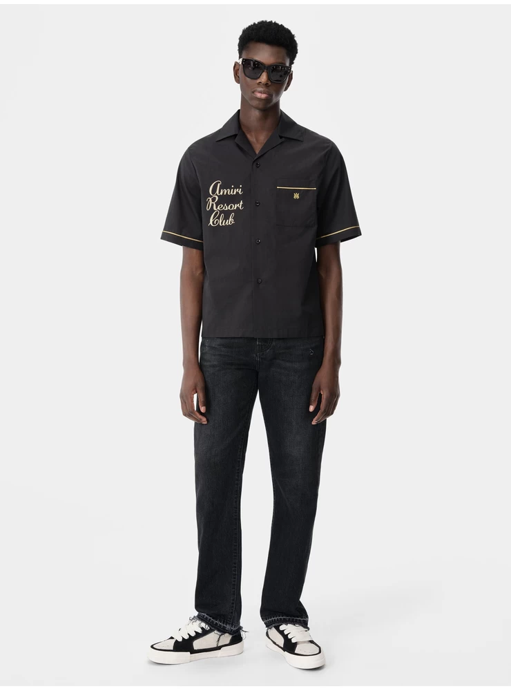 Amiri RESORT CLUB EMBROIDERED SHIRT - Black