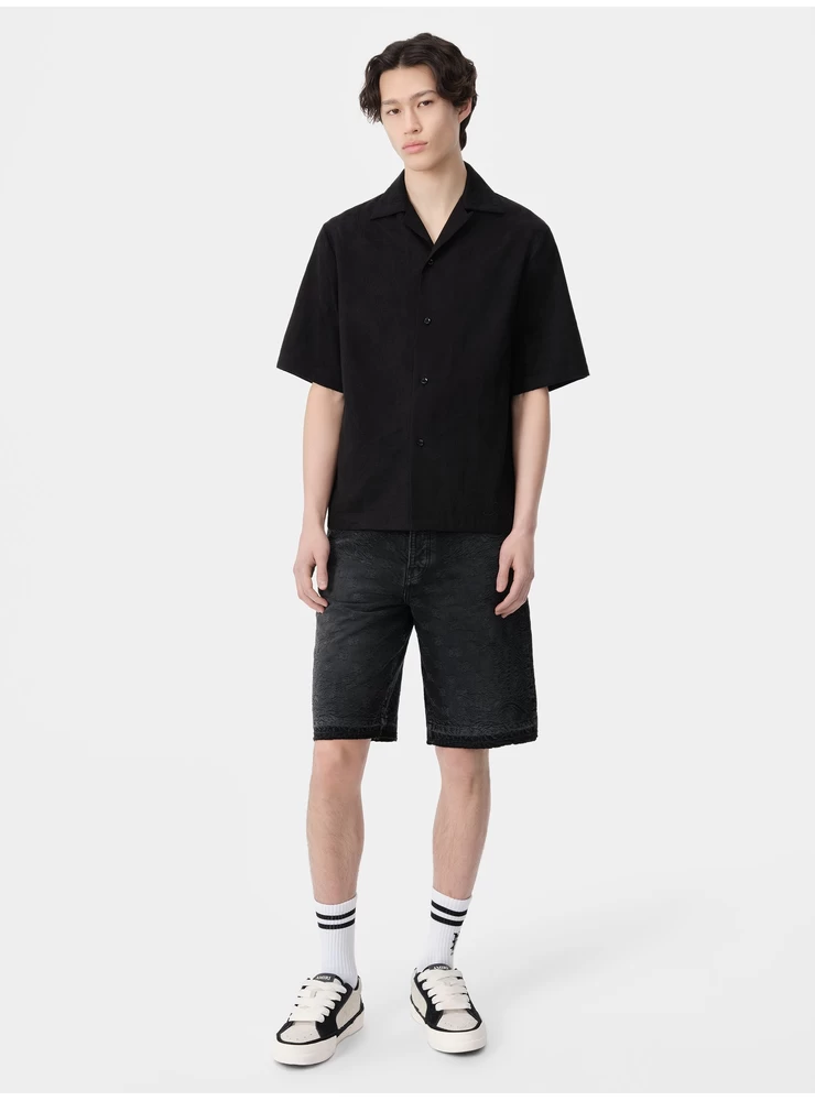 Amiri MA BANDANA LINEN CAMP SHIRT - Black
