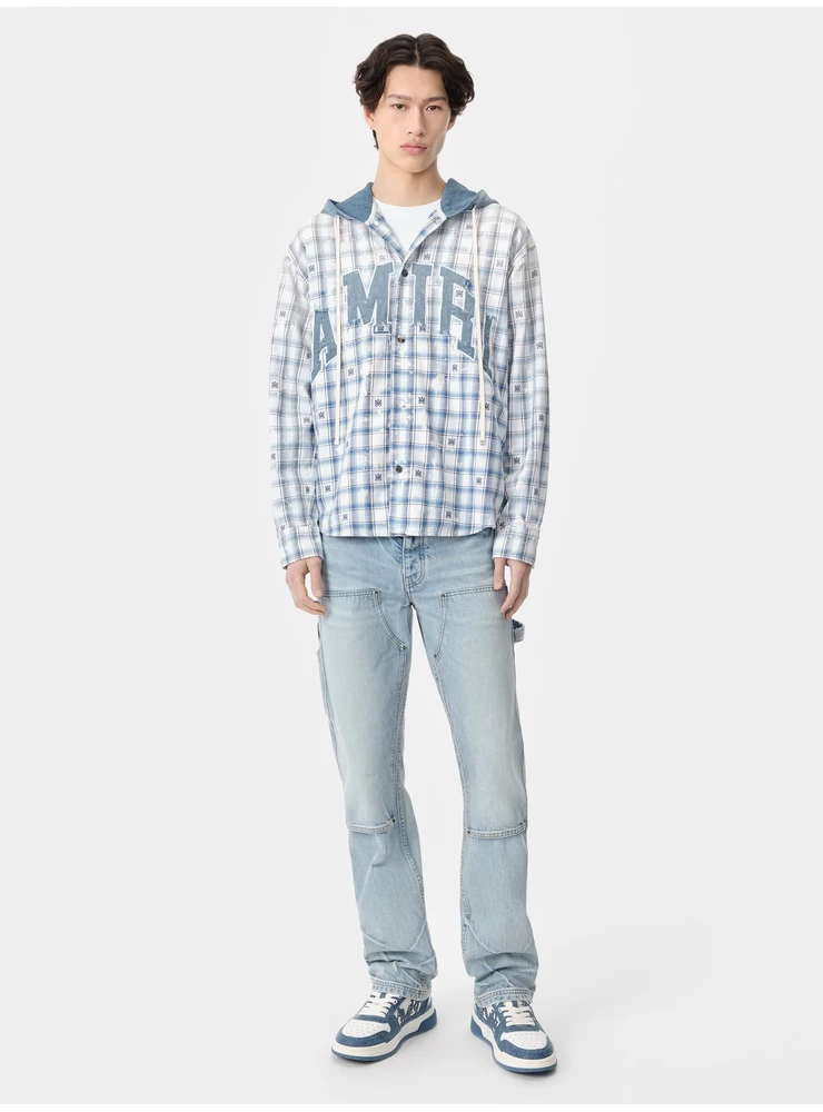 Amiri AMIRI HOODED OVERSHIRT - Cerulean
