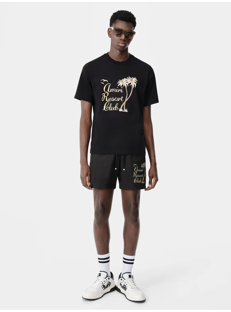 Amiri Amiri Bañador Con Palmas Retorcidas - Negro