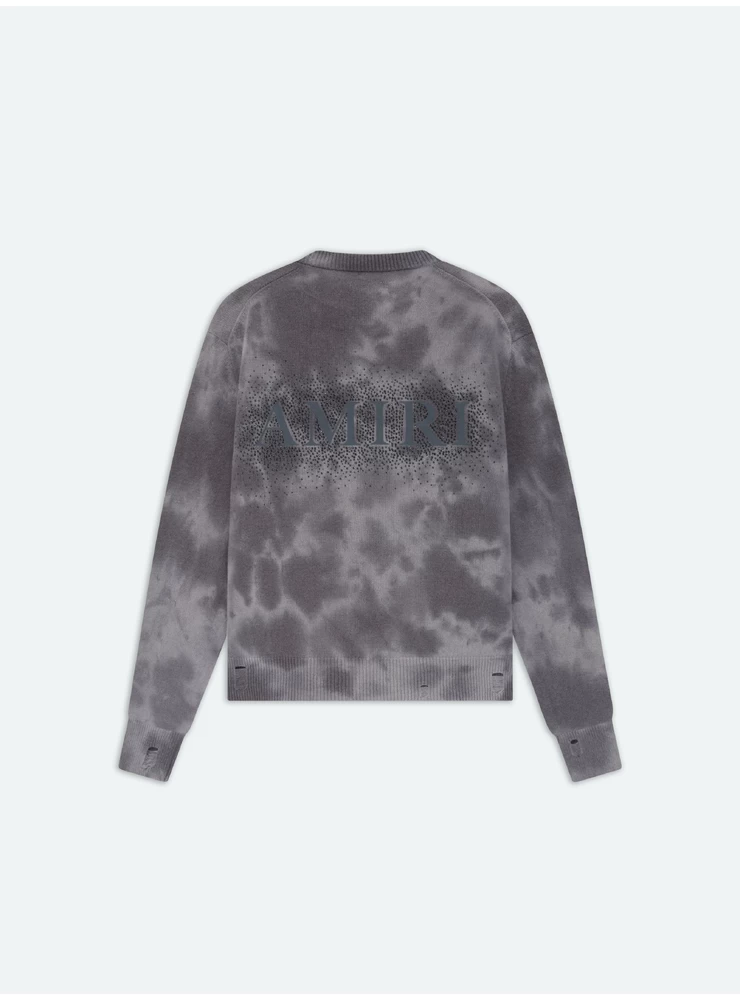 Amiri CRYSTAL CREWNECK- Faded Black