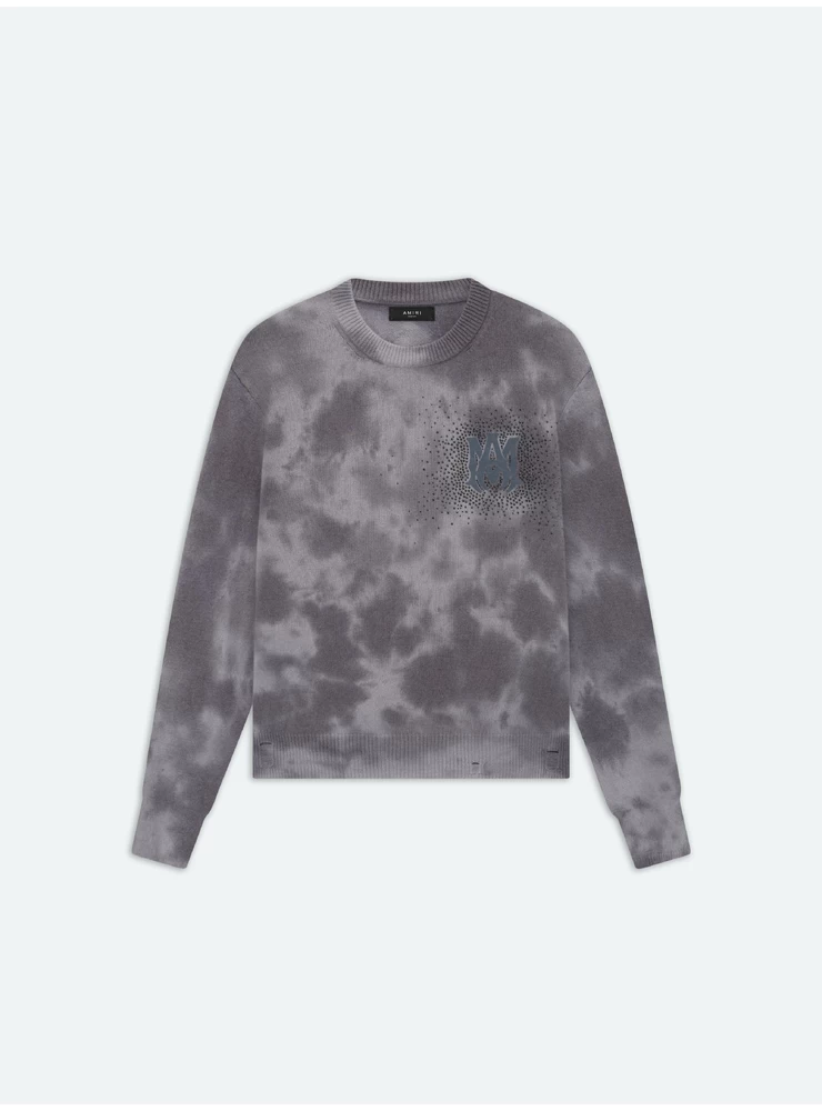 Amiri CRYSTAL CREWNECK- Faded Black