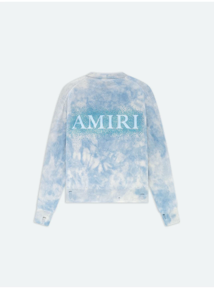 Amiri CRYSTAL CREWNECK- Ashley Blue