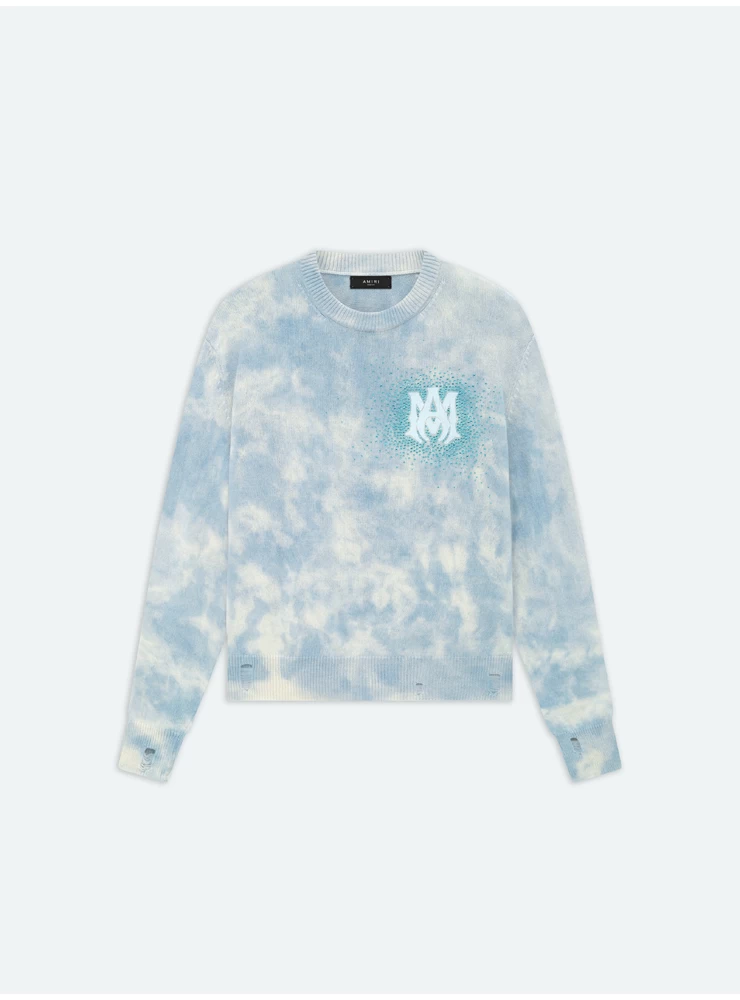 Amiri CRYSTAL CREWNECK- Ashley Blue